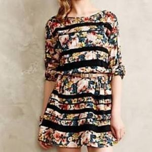 Anthropologie Holding Horses Floral Mini Dress